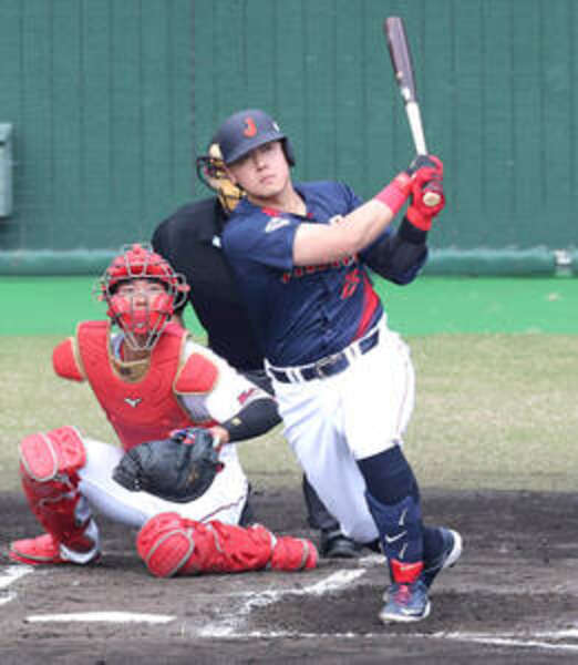 侍ジャパン】 4番の岡本和真が初回に適時打「みんな、めっちゃ打つ